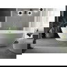 Mexen Eris vrijstaande badkuip 180 x 80 cm, wit, overloop geborsteld nikkel - 53441808000-97
