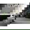 Mexen Eris vrijstaande badkuip 180 x 80 cm, wit/zwart, overloop geborsteld goud - 53441808075-55