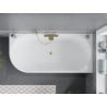 Baignoire d'angle Mexen Mia autoportante droite 180 x 80 cm, blanche, évacuation en or brossé - 52691808000P-55
