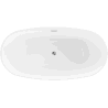 Mexen Eris freestanding bathtub 180 x 80 cm, white/black, chrome overflow - 53441808075-01