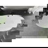 Baignoire autoportante Mexen Eris 180 x 80 cm, blanc/noir, bonde noire - 53441808075-70