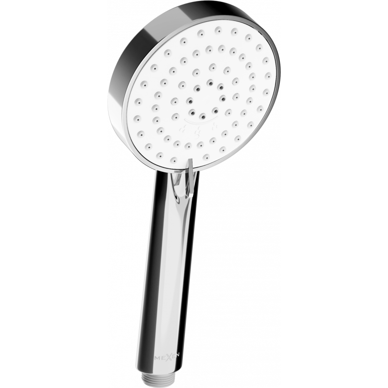 Mexen R-75 3-funktions duschhandtag, krom/vit - 79575-02