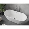 Baignoire Mexen Flavia autoportante 150 x 75 cm, blanche, évacuation chromée - 54031507500-01