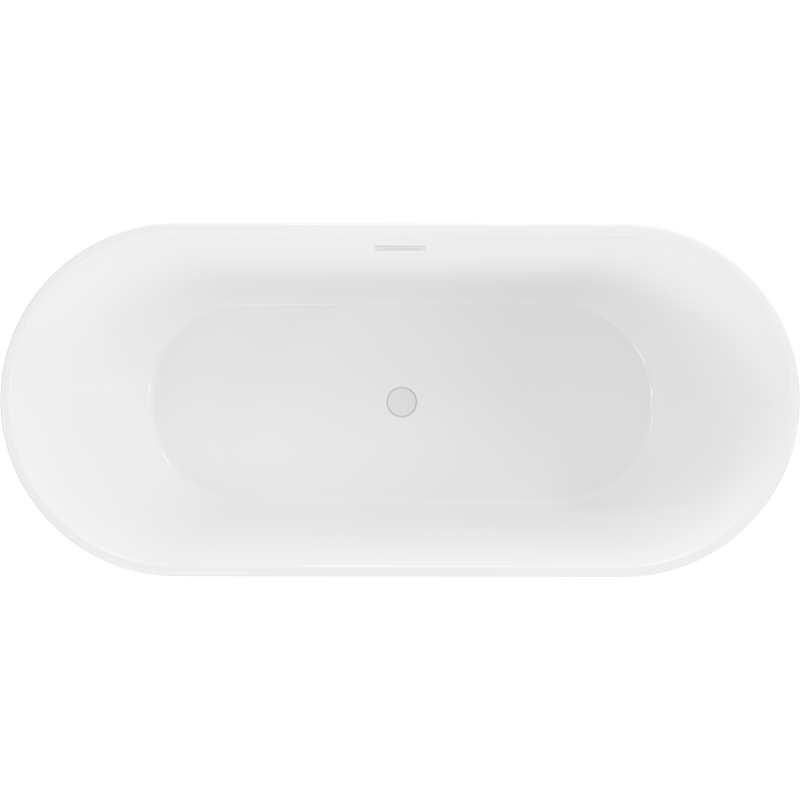 Mexen Flavia freistehende Badewanne 150 x 75 cm, weiß, weißer Überlauf - 54031507500-20