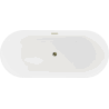 Mexen Flavia freestanding bathtub 150 x 75 cm, white, gold overflow - 54031507500-50