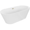 Mexen Flavia freestanding bathtub 150 x 75 cm, white, gold overflow - 54031507500-50