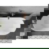 Mexen Flavia vrijstaande badkuip 150 x 75 cm, wit, overloop roségoud - 54031507500-60