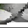 Mexen Flavia vrijstaande badkuip 150 x 75 cm, wit, overloop gun grey geborsteld - 54031507500-66