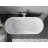 Mexen Flavia 150 x 75 cm freestanding bath, white/black, white overflow - 54031507575-20