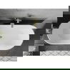 Mexen Flavia vrijstaande badkuip 150 x 75 cm, wit/zwart, gouden overloop - 54031507575-50