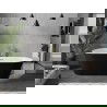 Baignoire Mexen Flavia indépendante 150 x 75 cm, blanche/noire, évacuation en or brossé - 54031507575-55