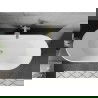 Baignoire Mexen Flavia indépendante 150 x 75 cm, blanche/noire, évacuation en or brossé - 54031507575-55