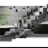 Mexen Flavia vrijstaande badkuip 150 x 75 cm, wit/zwart, overloop geborsteld nikkel - 54031507575-97