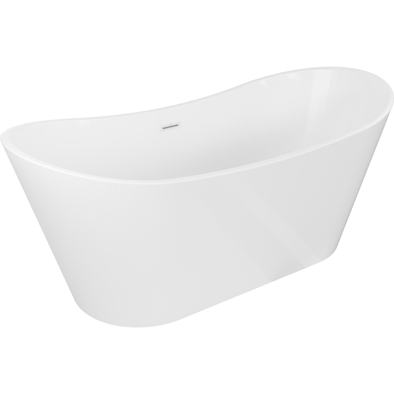 Mexen Montana freestanding bathtub 150 x 75 cm, white, white overflow - 52011507500-20