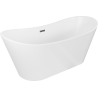 Mexen Montana free-standing bath 150 x 75 cm, white, overflow gun gray brushed - 52011507500-66