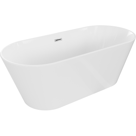 Mexen Flavia vabaltseisev vann 160 x 75 cm, valge, kroom ülevool - 54031608000