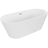 Mexen Flavia freistehende Badewanne 160 x 75 cm, weiß, mit Überlauf Chrom - 54031608000-01