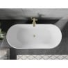 Mexen Flavia free-standing bathtub 160 x 75 cm, white, brushed gold overflow - 54031608000-55