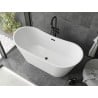 Mexen Montana freestanding bathtub 150 x 75 cm, white, black overflow - 52011507500-70