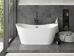 Mexen Montana 150 x 75 cm Free-standing Bathtub, White with Black Overflow - 52011507500-70