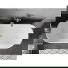 Mexen Flavia vrijstaande badkuip 160 x 75 cm, wit, overloop geborsteld nikkel - 54031608000-97