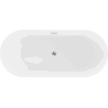 Baignoire Mexen Flavia autoportante 160 x 75 cm, blanche/noire, bonde chromée - 54031608075-01