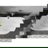 Mexen Flavia vrijstaande badkuip 160 x 75 cm, wit/zwart, chroom overloop - 54031608075-01