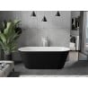 Mexen Flavia baignoire autoportante 160 x 75 cm, blanc/noir, trop-plein blanc - 54031608075-20