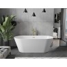 Mexen Flavia vabalt seisev vann 170 x 75 cm, valge, kuldne harjatud ülevool - 54031708000-55
