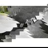 Mexen Montana Freestanding Bad 150 x 75 cm, Weiß/Schwarz, Überlauf Chrom - 52011507575-01