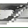 Mexen Montana Freestanding Bad 150 x 75 cm, Weiß/Schwarz, Überlauf Chrom - 52011507575-01