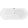 Mexen Flavia freestanding bathtub 67 x 29.5 inches, white, black overflow - 54031708000-70