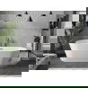 Mexen Flavia vrijstaande badkuip 170 x 75 cm, wit, overloop gun gray geborsteld - 54031708000-66