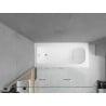 Mexen Vega rechteckige Wanne 160 x 70 cm mit Verkleidung und 3-flügeligem Paravent 120 cm, transparent, Chrom - 550116070X90120?