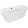 Baignoire Mexen Flavia autoportante 170 x 75 cm, blanche, vidage noir - 54031708000-70
