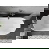 Mexen Flavia vrijstaande badkuip 170 x 75 cm, wit, overloop gun gray geborsteld - 54031708000-66