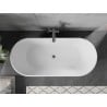 Mexen Flavia freestanding bath 170 x 75 cm, white, gun metal overflow - 54031708000-95