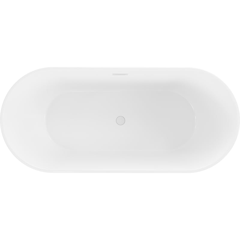 Mexen Flavia wanna wolnostojąca 170 x 75 cm, biała, przelew biały - 54031708000-20