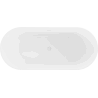 Mexen Flavia freestanding bathtub 170 x 75 cm, white/black, overflow white - 54031708075-20