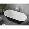 Mexen Flavia freestanding bathtub 170 x 75 cm, white/black, overflow white - 54031708075-20