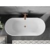 Mexen Flavia Freestanding Bath 170 x 75 cm, White/Black, Overflow Rose Gold - 54031708075-60