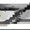 Mexen Flavia vrijstaande badkuip 170 x 75 cm, wit/zwart, overloop gun gray geborsteld - 54031708075-66