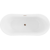 Mexen Montana freestanding bathtub 150 x 75 cm, white/black, rose gold overflow - 52011507575-60
