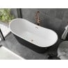 Mexen Montana freestanding bathtub 150 x 75 cm, white/black, rose gold overflow - 52011507575-60