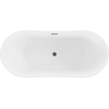 Mexen Montana freistehende Badewanne 150 x 75 cm, weiß/schwarz, mit schwarzem Überlauf - 52011507575-70