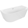 Mexen Oval baignoire autoportante adossée 140 x 75 cm, blanche, trop-plein chromé - 52671407500-01