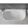 Mexen Oval freistehende Wandwanne 140 x 75 cm, weiß, weißer Überlauf - 52671407500-20