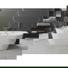 Mexen Oval freestanding wall-mounted bathtub 140 x 75 cm, white, rose gold overflow - 52671407500-60
