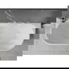 Mexen Ovale vrijstaande wandbadkuip 150 x 75 cm, wit, witte overloop - 52671507500-20