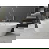 Mexen Oval vrijstaande ligbad tegen de muur 150 x 75 cm, wit, overloop goud - 52671507500-50
